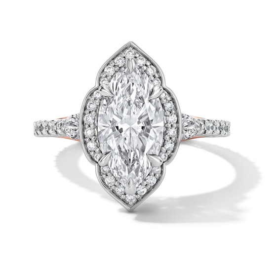Enchanted Disney Aurora 2-3/4 CT. T.w. Marquise Certified Lab-Grown Diamond Engagement Ring in 14K Two-Tone Gold (F/Vs2)