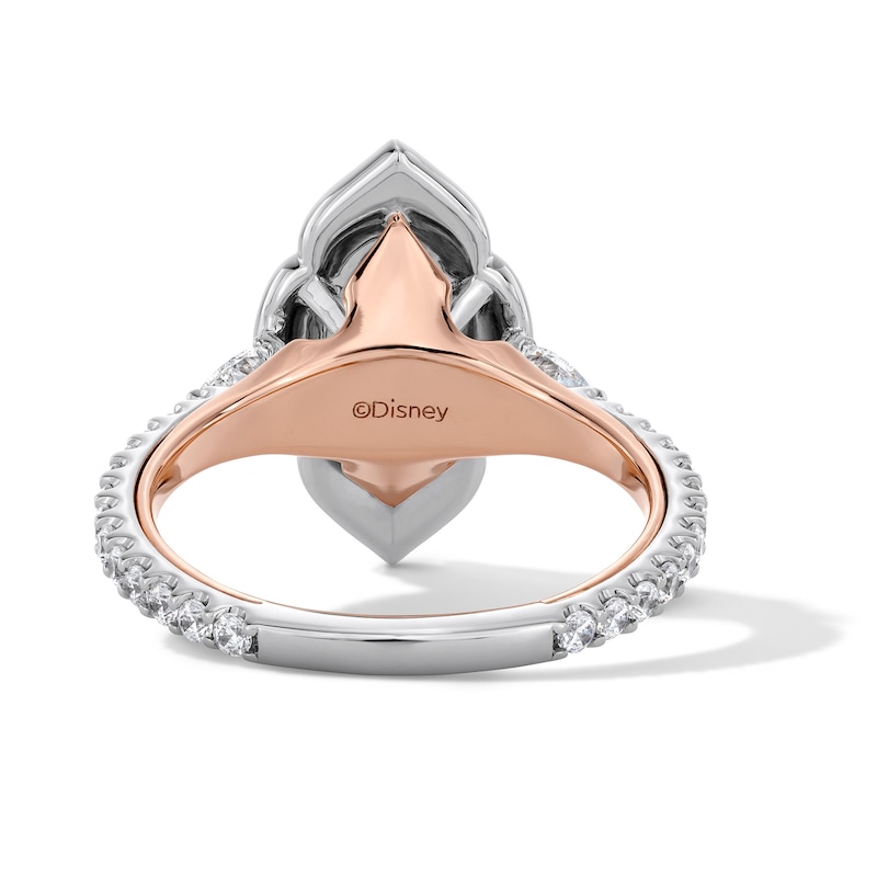 Main Image 7 of Enchanted Disney Aurora 2-3/4 CT. T.W. Marquise Certified Lab-Grown Diamond Engagement Ring in 14K Two-Tone Gold (F/VS2)