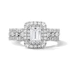 Thumbnail Image 1 of Vera Wang Love Collection 1 CT. T.W. Emerald-Cut Diamond Frame Bridal Set in 14K White Gold