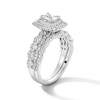 Thumbnail Image 5 of Vera Wang Love Collection 1-1/4 CT. T.W. Radiant-Cut Diamond Frame Bridal Set in 14K White Gold (I/SI2)
