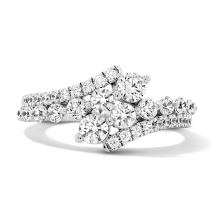 1 CT. T.W. Journey Lab-Grown Diamond Bypass Ring in Sterling Silver (F/VS2)