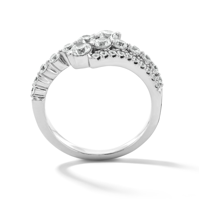 Main Image 3 of 1 CT. T.W. Journey Certified Lab-Grown Diamond Bypass Ring in Sterling Silver (F/VS2)