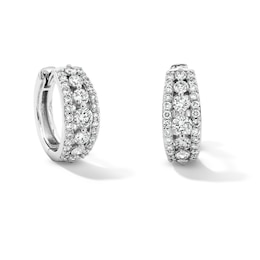 1 CT. T.W. Journey Certified Lab-Grown Diamond Hoop Earrings in Sterling Silver (F/VS2)