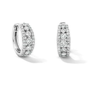 1 CT. T.W. Journey Lab-Grown Diamond Hoop Earrings in Sterling Silver (F/VS2)
