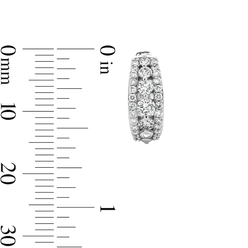 Main Image 3 of 1 CT. T.W. Journey Certified Lab-Grown Diamond Hoop Earrings in Sterling Silver (F/VS2)