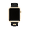 Thumbnail Image 1 of Ladies' Coach Apple Watch Straps Black Silicone Interchangeable Replacement Smart Watch Band (Model:14700317)