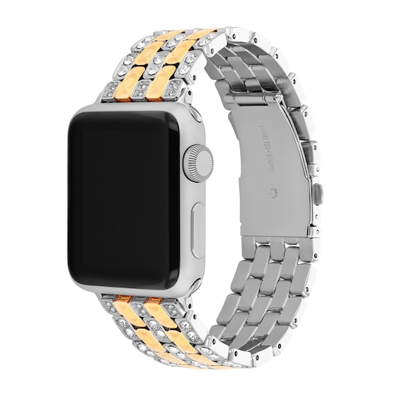 Ladies' Coach Apple Watch Straps Two-Tone Interchangeable Replacement Smart Watch Band (Model: 14700314)
