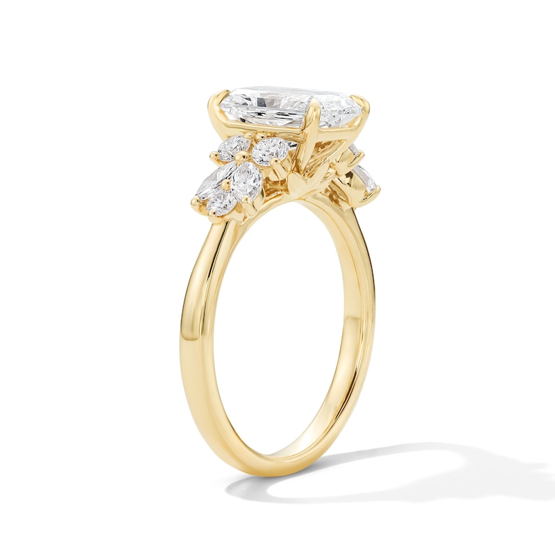 Main Image 4 of 2-5/8 CT. T.W. Radiant-Cut Certified Lab-Grown Diamond Engagement Ring in 14K Gold (F/VS2)