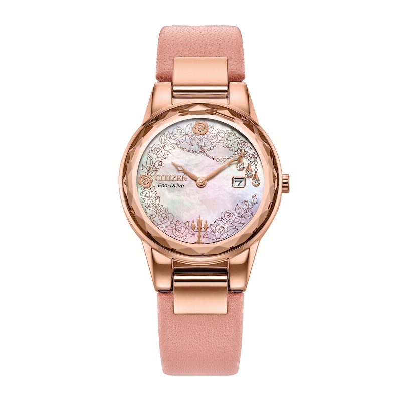 Main Image 1 of Ladies’ Citizen Eco-Drive® Disney Belle Watch with White Mother of Pearl Dial (Model: GA1083-43D)