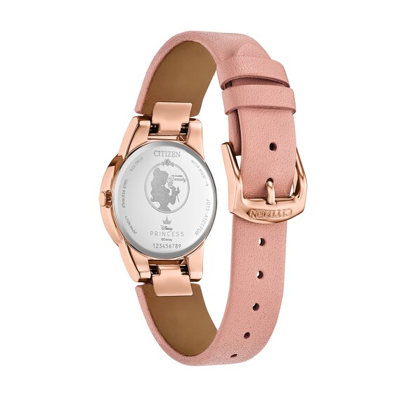 Ladies’ Citizen Eco-Drive® Disney Belle Watch with White Mother of Pearl Dial (Model: Ga1083-43D)