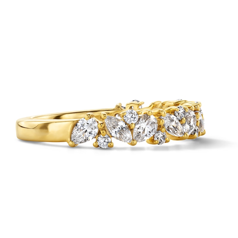 Main Image 4 of 1-1/2 CT. T.W. Pear-Shaped  Certified Lab-Grown Diamond Anniversary Band in 14K Gold (F/VS2)