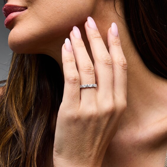 1/2 CT. T.w. Marquise-Cut Lab-Grown Diamond Contemporary Band in 14K White Gold (F/Vs2)