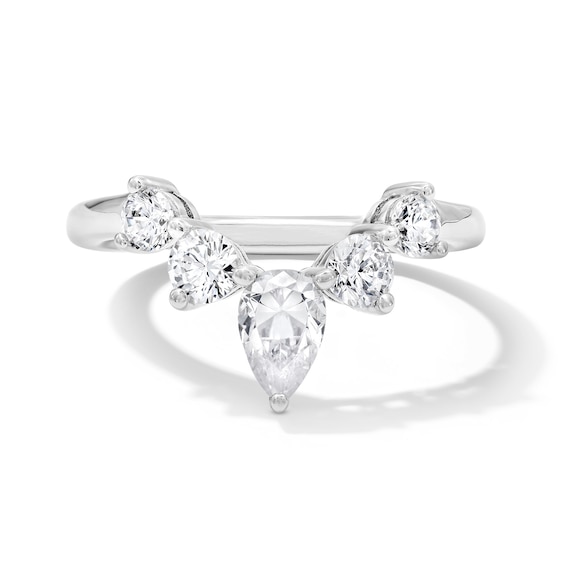 1 CT. T.w. Pear-Shaped Lab-Grown Diamond Solitaire Enhancer Ring in 14K White Gold (F/Vs2)