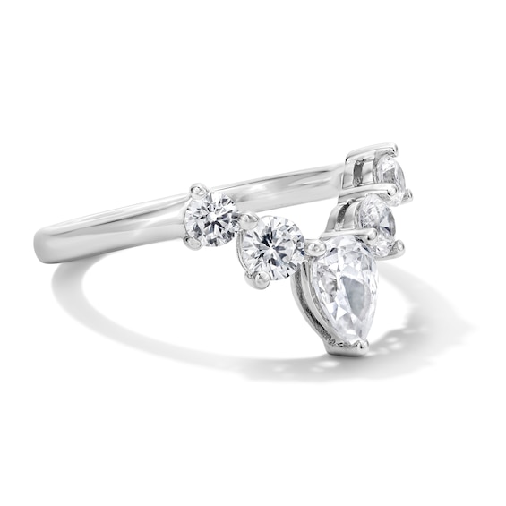 1 CT. T.w. Pear-Shaped Lab-Grown Diamond Solitaire Enhancer Ring in 14K White Gold (F/Vs2)