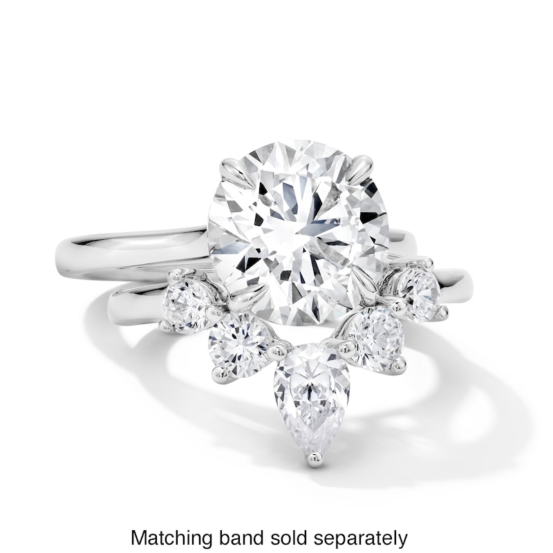 Main Image 7 of 1 CT. T.W. Pear-Shaped Lab-Grown Diamond Solitaire Enhancer Ring in 14K White Gold (F/VS2)