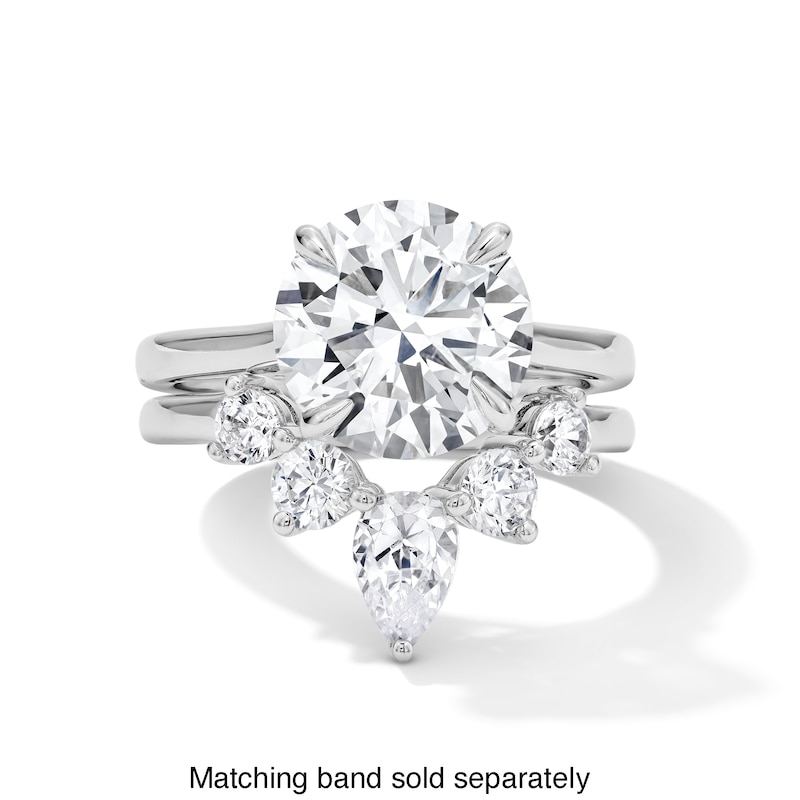 Main Image 8 of 1 CT. T.W. Pear-Shaped Lab-Grown Diamond Solitaire Enhancer Ring in 14K White Gold (F/VS2)