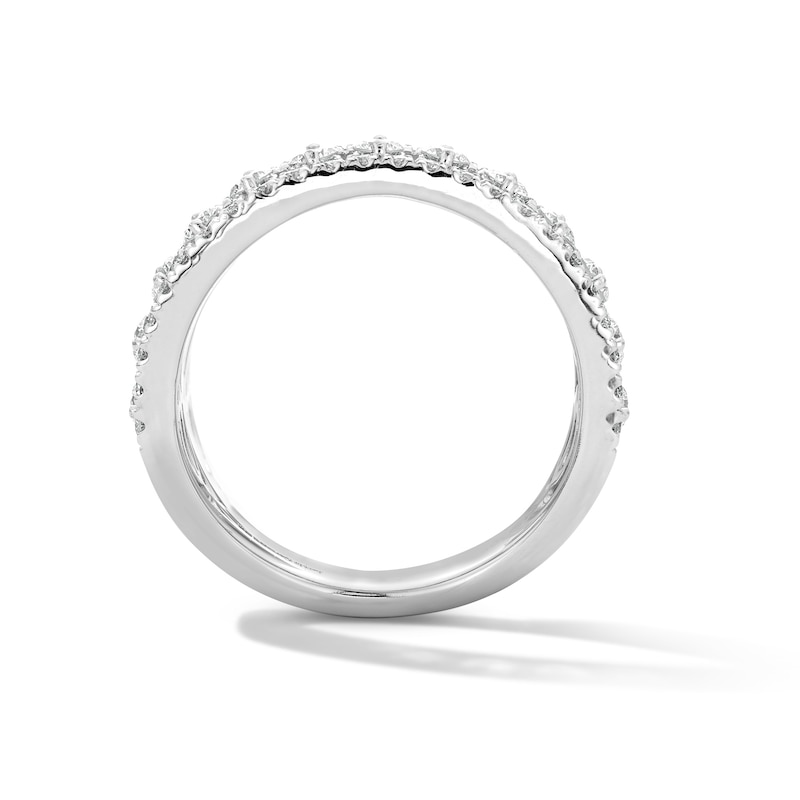 Main Image 3 of 1 CT. T.W. Certified Lab-Grown Diamond Three-Row Anniversary Band in 10K White Gold (F/VS2)