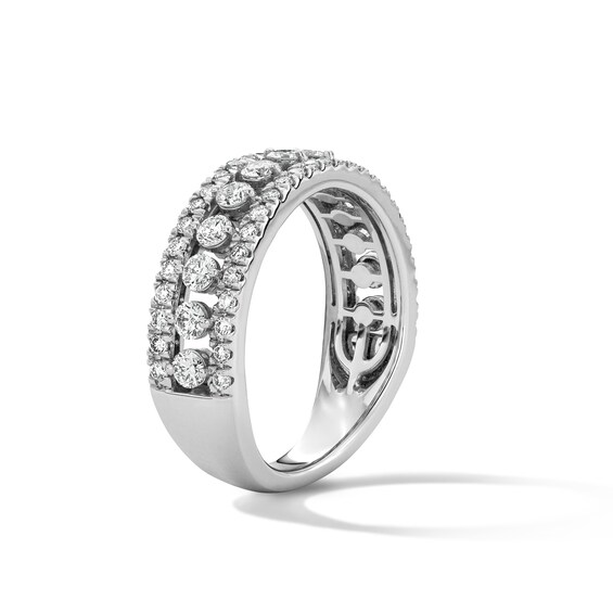 1 CT. T.w. Certified Lab-Grown Diamond Three-Row Anniversary Band in 10K White Gold (F/Vs2)