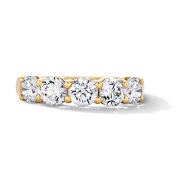 2 CT. T.W. Certified Lab-Grown Diamond Five-Stone Anniversary Band in 10K Gold (F/VS2)