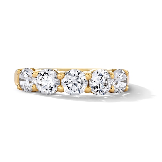 2 CT. T.w. Certified Lab-Grown Diamond Five-Stone Anniversary Band in 10K Gold (F/Vs2)