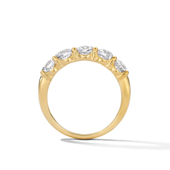 2 CT. T.w. Certified Lab-Grown Diamond Five-Stone Anniversary Band in 10K Gold (F/Vs2)