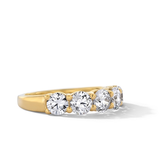 2 CT. T.w. Certified Lab-Grown Diamond Five-Stone Anniversary Band in 10K Gold (F/Vs2)
