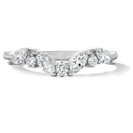 1/2 CT. T.W. Marquise-Cut Lab-Grown Diamond Contour Band in 14K White Gold (F/VS2)