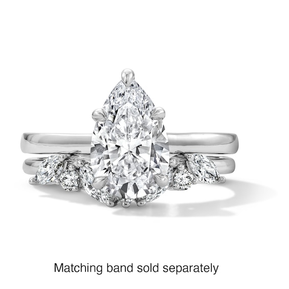 1/2 CT. T.w. Marquise-Cut Certified Lab-Grown Diamond Contour Band in 14K White Gold (F/Vs2)