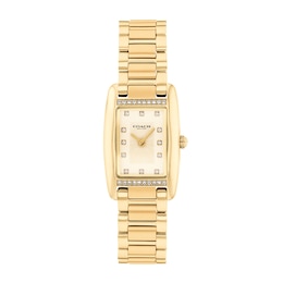 Ladies’ Coach Reese Crystal Accent Gold-Tone IP Watch with Gold-Tone Dial (Model: 14504588)