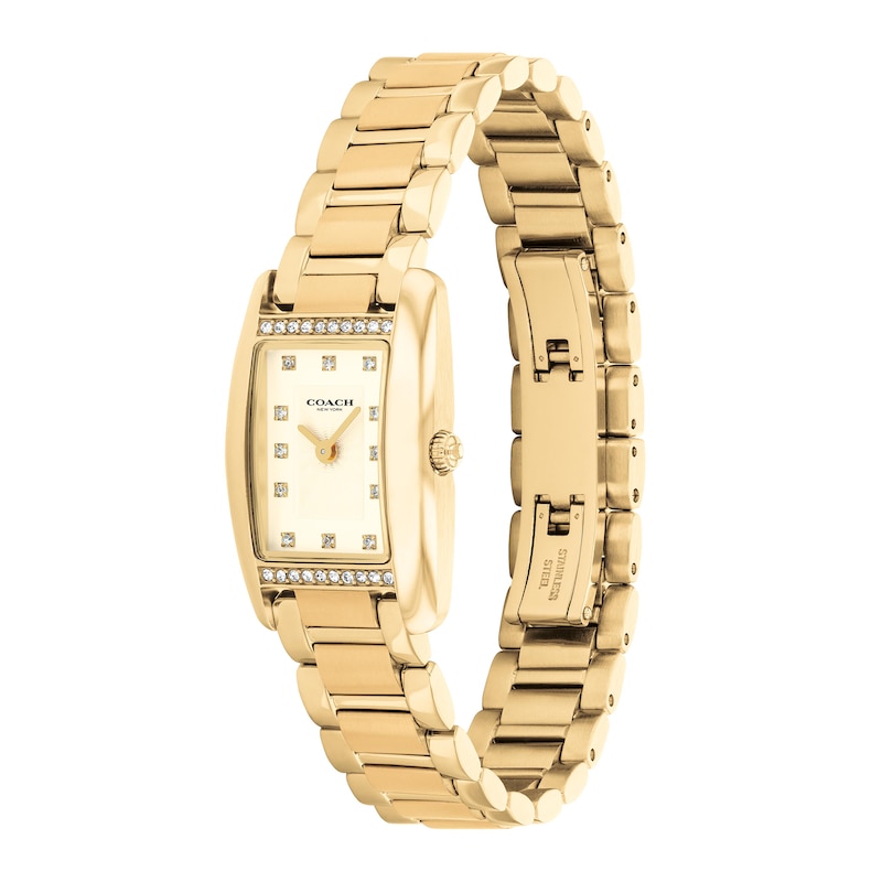 Main Image 2 of Ladies’ Coach Reese Crystal Accent Gold-Tone IP Watch with Gold-Tone Dial (Model: 14504588)