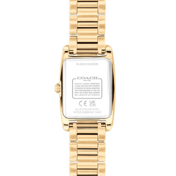 Ladiesâ Coach Reese Crystal Accent Gold-Tone IP Watch with Gold-Tone Dial (Model: 14504588)