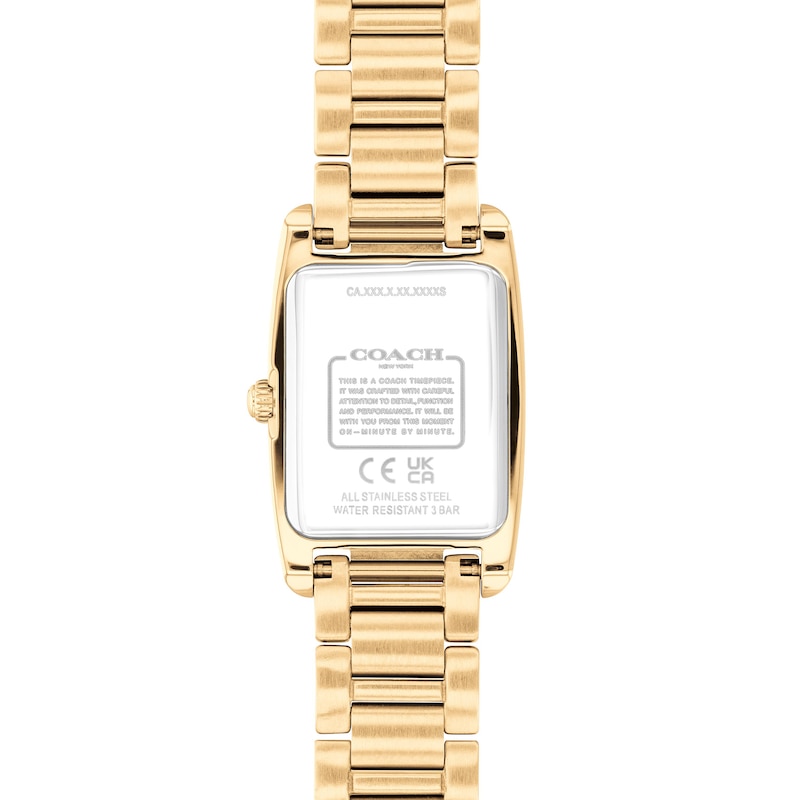 Main Image 3 of Ladies’ Coach Reese Crystal Accent Gold-Tone IP Watch with Gold-Tone Dial (Model: 14504588)