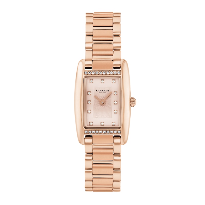 Main Image 1 of Ladies' Coach Reese Crystal-Accent Rose-Tone IP Watch with Rose-Tone Dial (14504589)