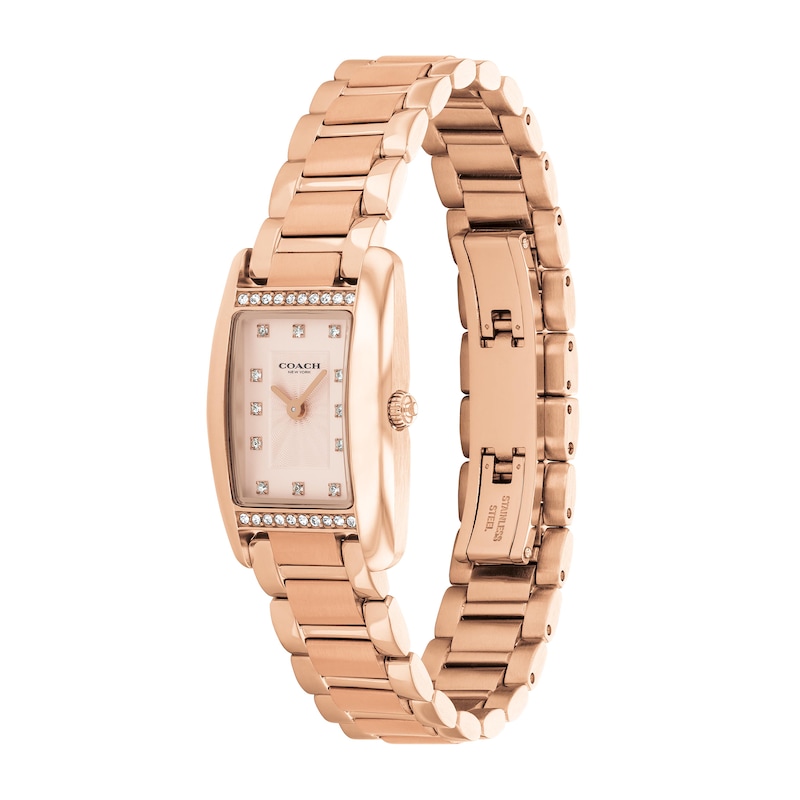 Main Image 2 of Ladies' Coach Reese Crystal-Accent Rose-Tone IP Watch with Rose-Tone Dial (14504589)