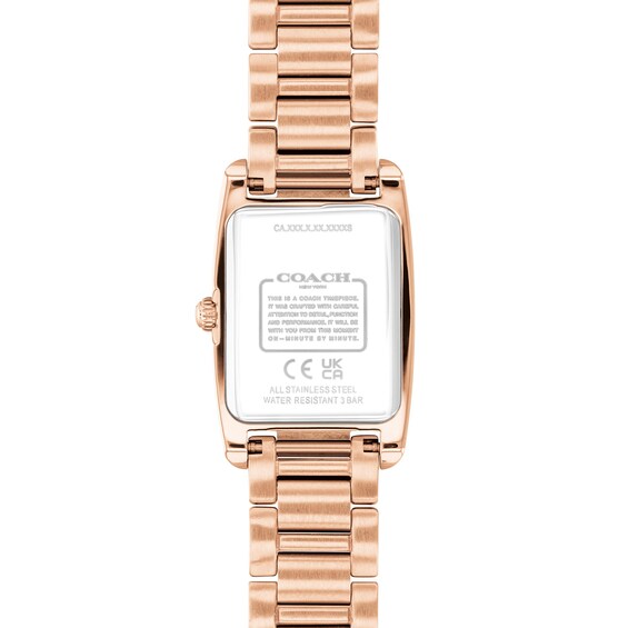 Ladies' Coach Reese Crystal-Accent Rose-Tone IP Watch with Rose-Tone Dial (14504589)