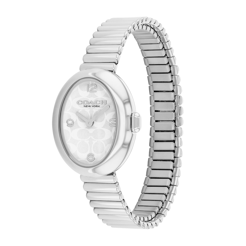 Main Image 2 of Ladies' Coach Sammy Watch with White Oval Dial and Expander Bracelet (Model: 14504570)