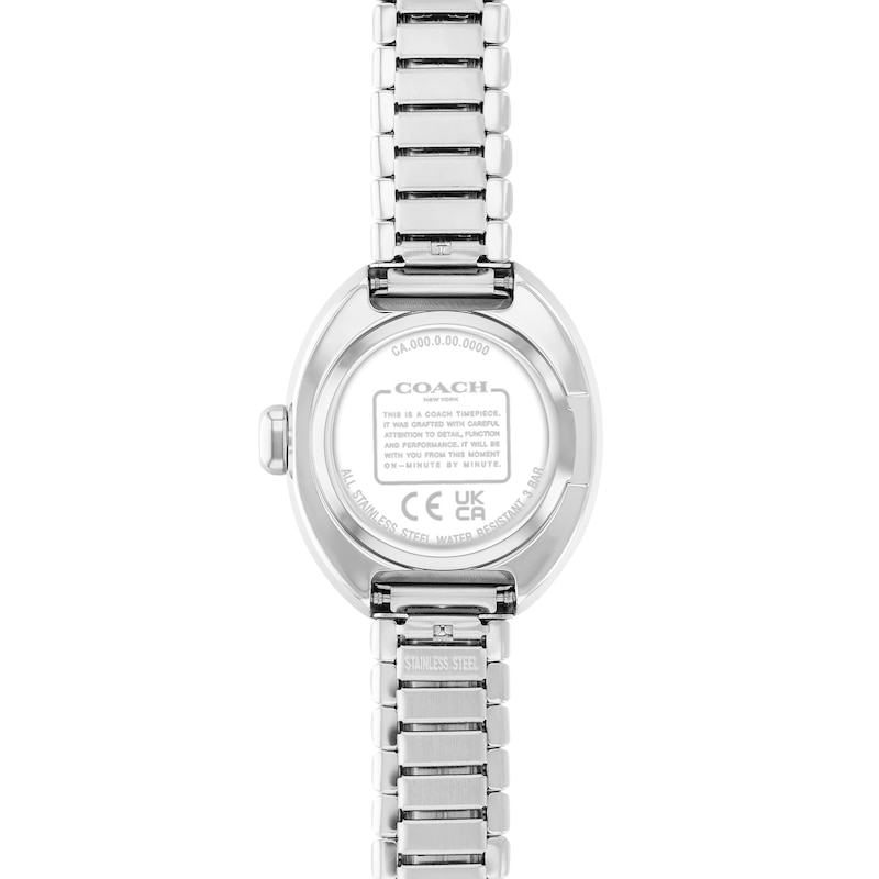Main Image 3 of Ladies' Coach Sammy Watch with White Oval Dial and Expander Bracelet (Model: 14504570)