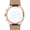 Thumbnail Image 3 of Men's Coach Jackson Chronograph Rose-Tone IP Watch with Navy Blue Dial and Brown Leather Strap (Model: 14602745)