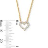 Thumbnail Image 4 of 1/4 CT. T.W. Certified Lab-Grown Diamond Open Heart Necklace in 10K Gold (F/VS2)