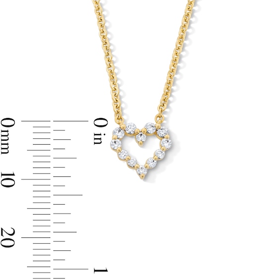 1/4 CT. T.w. Certified Lab-Grown Diamond Open Heart Necklace in 10K Gold (F/Vs2)
