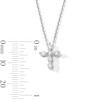 Thumbnail Image 4 of 1/4 CT. T.W. Certified Lab-Grown Diamond Cross Necklace in 10K White Gold (F/VS2) - 19”