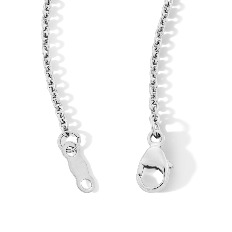 Main Image 3 of 1/4 CT. T.W. Certified Lab-Grown Diamond Open Heart Necklace in 10K White Gold (F/VS2)