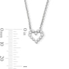 Thumbnail Image 4 of 1/4 CT. T.W. Certified Lab-Grown Diamond Open Heart Necklace in 10K White Gold (F/VS2)