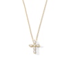 Thumbnail Image 1 of 1/4 CT. T.W. Certified Lab-Grown Diamond Cross Necklace in 10K Gold (F/VS2) - 19”
