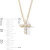 Thumbnail Image 4 of 1/4 CT. T.W. Certified Lab-Grown Diamond Cross Necklace in 10K Gold (F/VS2) - 19”