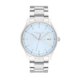 Men's Coach Oliver Watch with Light Blue Textured Dial (Model: 14602751)