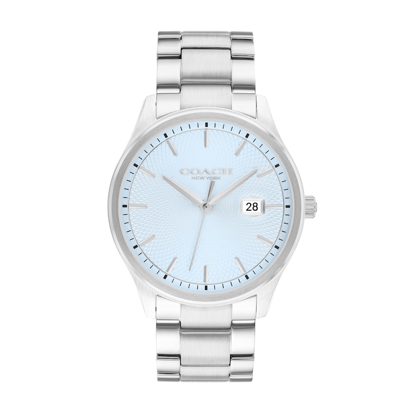 Main Image 1 of Men's Coach Oliver Watch with Light Blue Textured Dial (Model: 14602751)