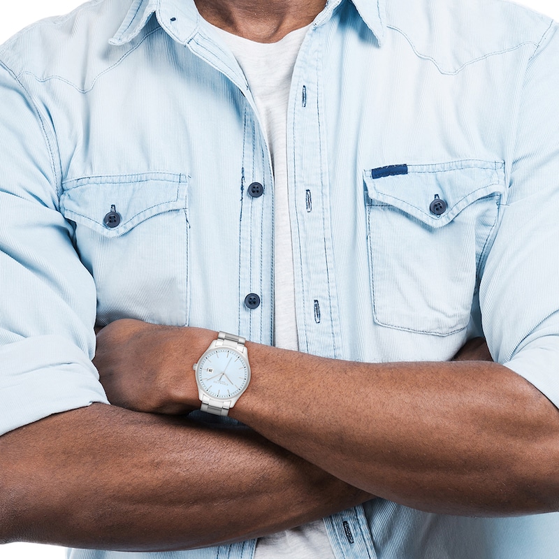Main Image 4 of Men's Coach Oliver Watch with Light Blue Textured Dial (Model: 14602751)