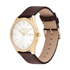 Thumbnail Image 2 of Men's Coach Oliver Gold-Tone IP Watch with White Textured Dial and Brown Leather Strap (Model: 14602756)