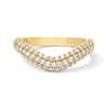 Thumbnail Image 1 of 3/4 CT. T.W. Certified Lab-Grown Diamond Multi-Row Contour Band in 14K Gold (F/VS2)